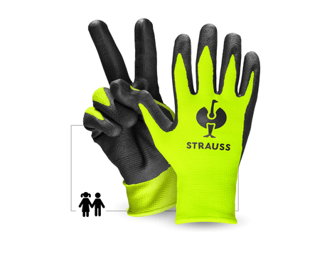 Primary image e.s. Children's nitrile foam gloves high-vis yellow