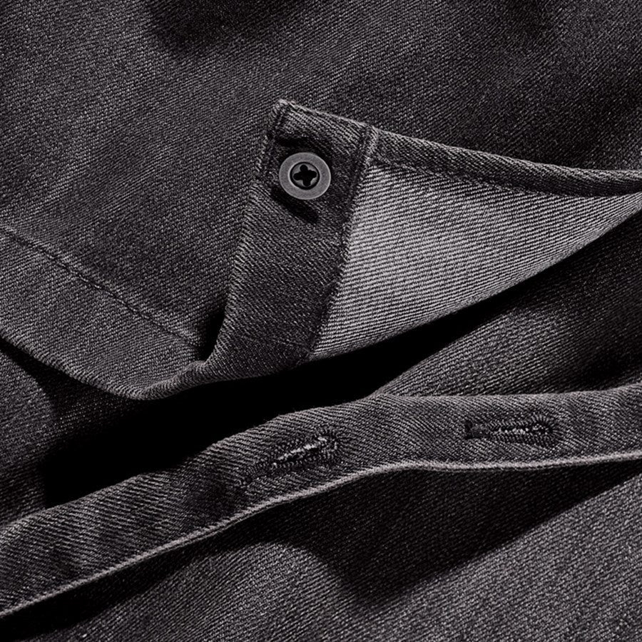 Detailed image e.s. Bib Apron denim, long graphitewashed