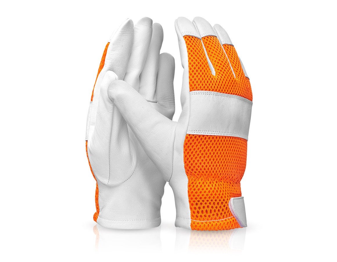 Primary image e.s. Leather gloves Mesh orange