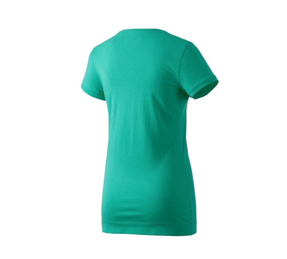 Secondary image e.s. Long shirt cotton, ladies' lagoon