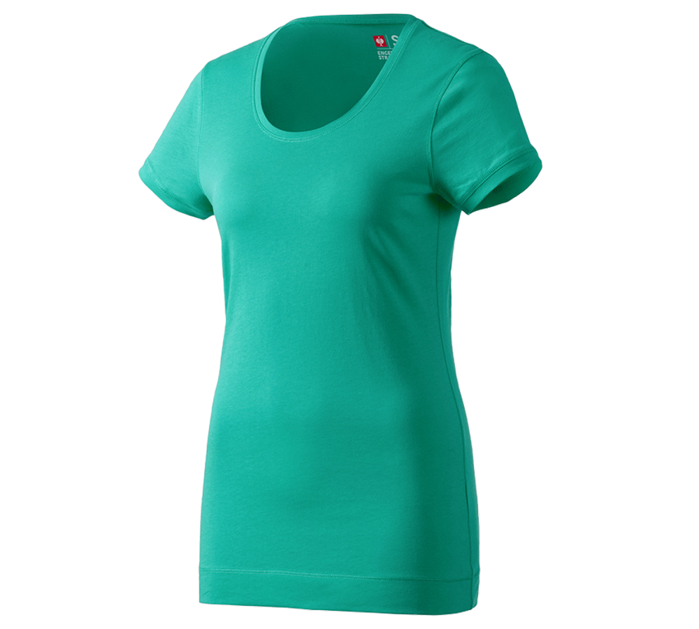 Primary image e.s. Long shirt cotton, ladies' lagoon