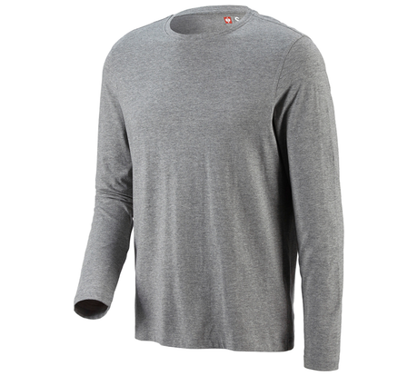 Primary image e.s. Longsleeve cotton grey melange