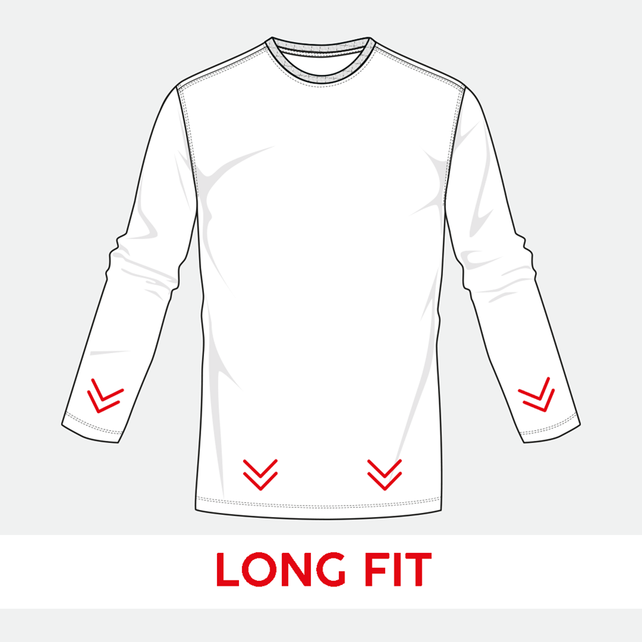 Detailed image e.s. Longsleeve cotton, long fit white