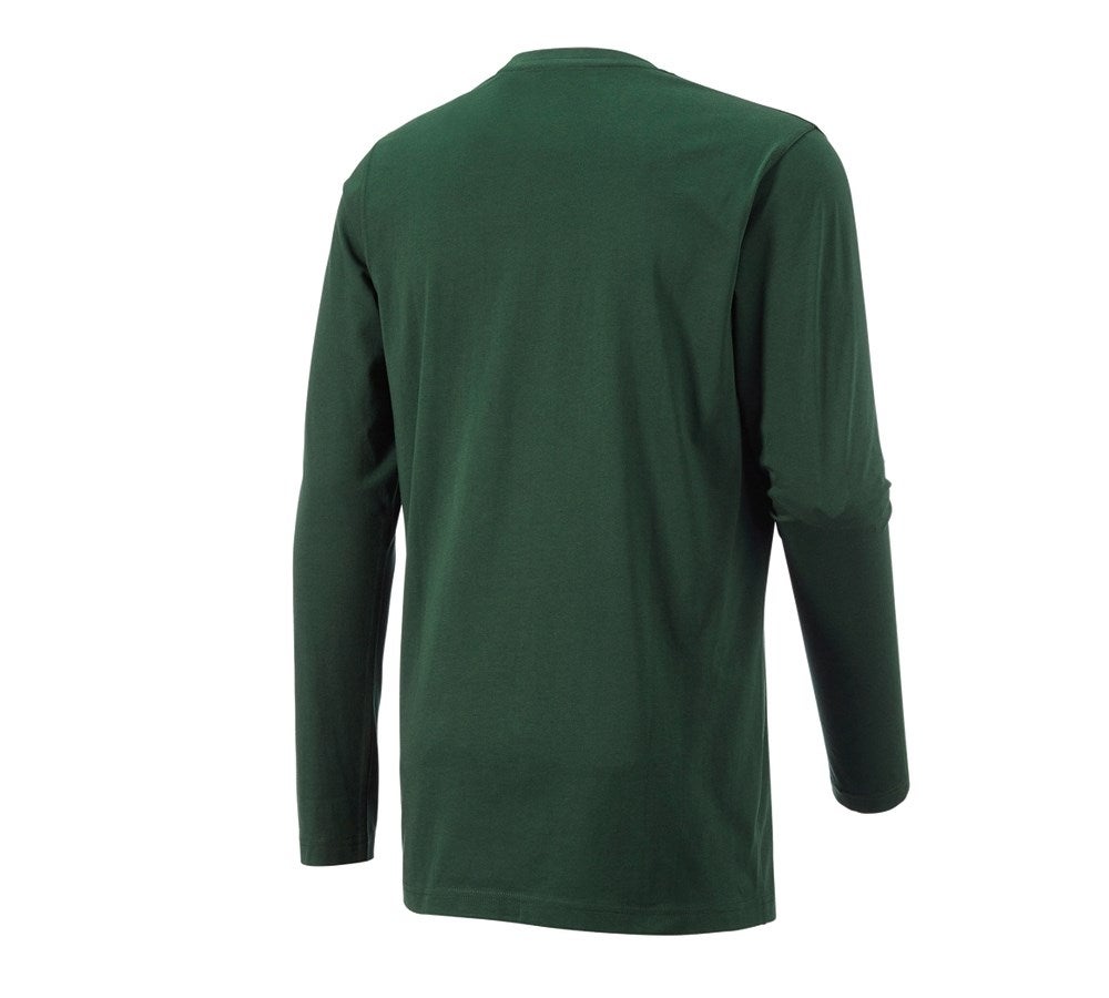 Secondary image e.s. Longsleeve cotton, long fit green