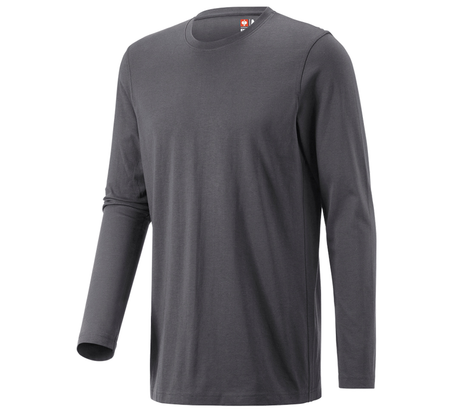 Primary image e.s. Longsleeve cotton, long fit anthracite