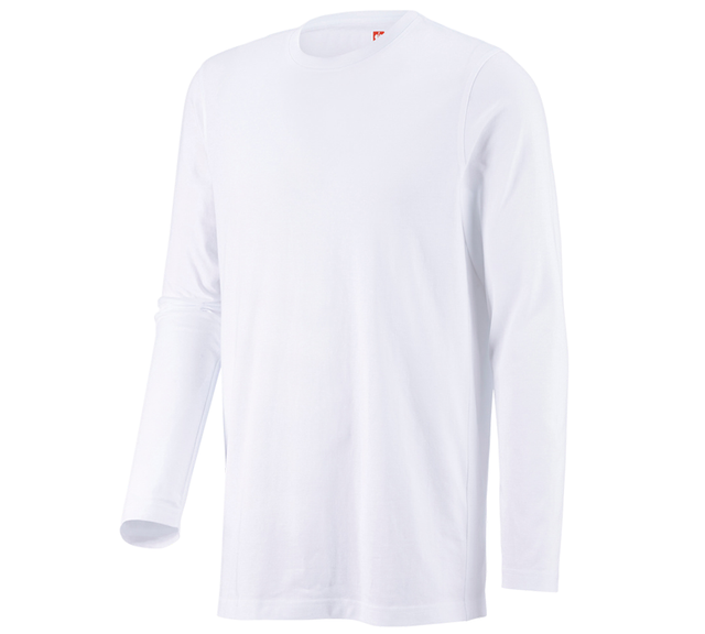 Primary image e.s. Longsleeve cotton, long fit white