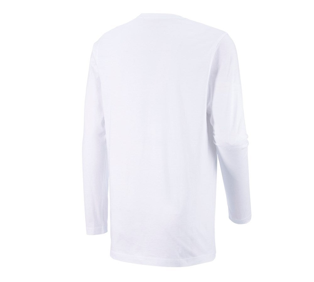 Secondary image e.s. Longsleeve cotton, long fit white