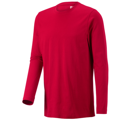 Primary image e.s. Longsleeve cotton, long fit fiery red
