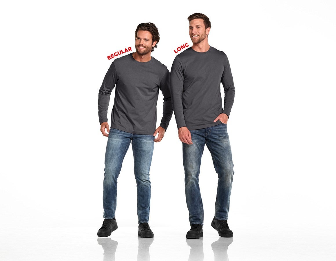 Additional image 3 e.s. Longsleeve cotton, long fit white