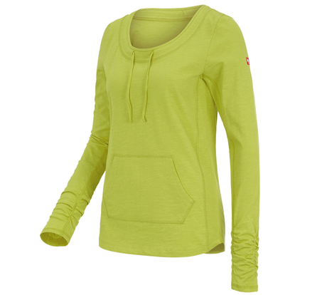 Primary image e.s. Longsleeve cotton slub, ladies' maygreen