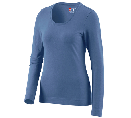 Primary image e.s. Longsleeve cotton stretch, ladies' cobalt