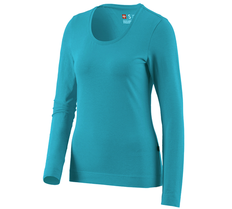Primary image e.s. Longsleeve cotton stretch, ladies' ocean