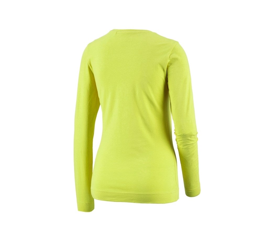 Secondary image e.s. Longsleeve cotton stretch, ladies' maygreen
