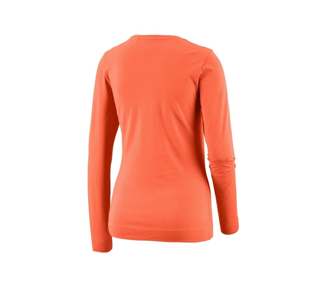 Secondary image e.s. Long sleeve cotton stretch, ladies' nectarine