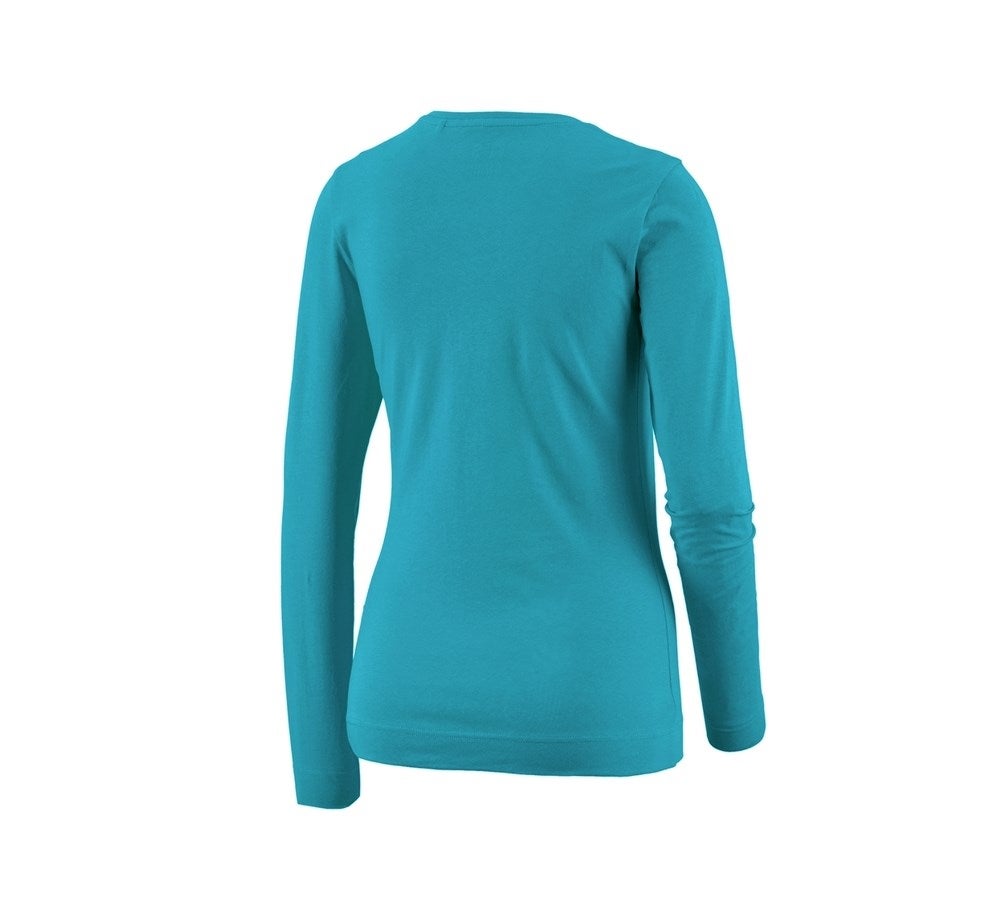 Secondary image e.s. Long sleeve cotton stretch, ladies' ocean