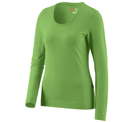 Primary image e.s. Longsleeve cotton stretch, ladies' seagreen
