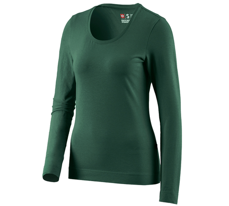 Primary image e.s. Longsleeve cotton stretch, ladies' green