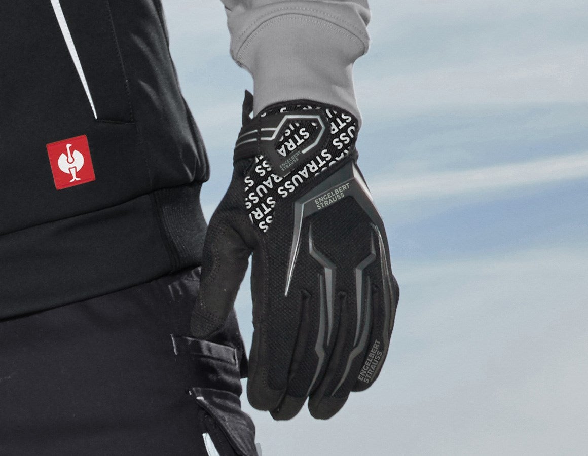 Main action image e.s. Mechanic's winter gloves Mirage Ice black/grey