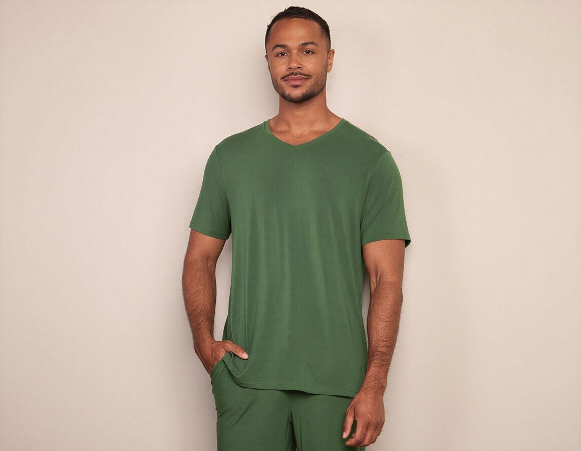 Main action image e.s. Modal pyjama T-shirt nordicgreen