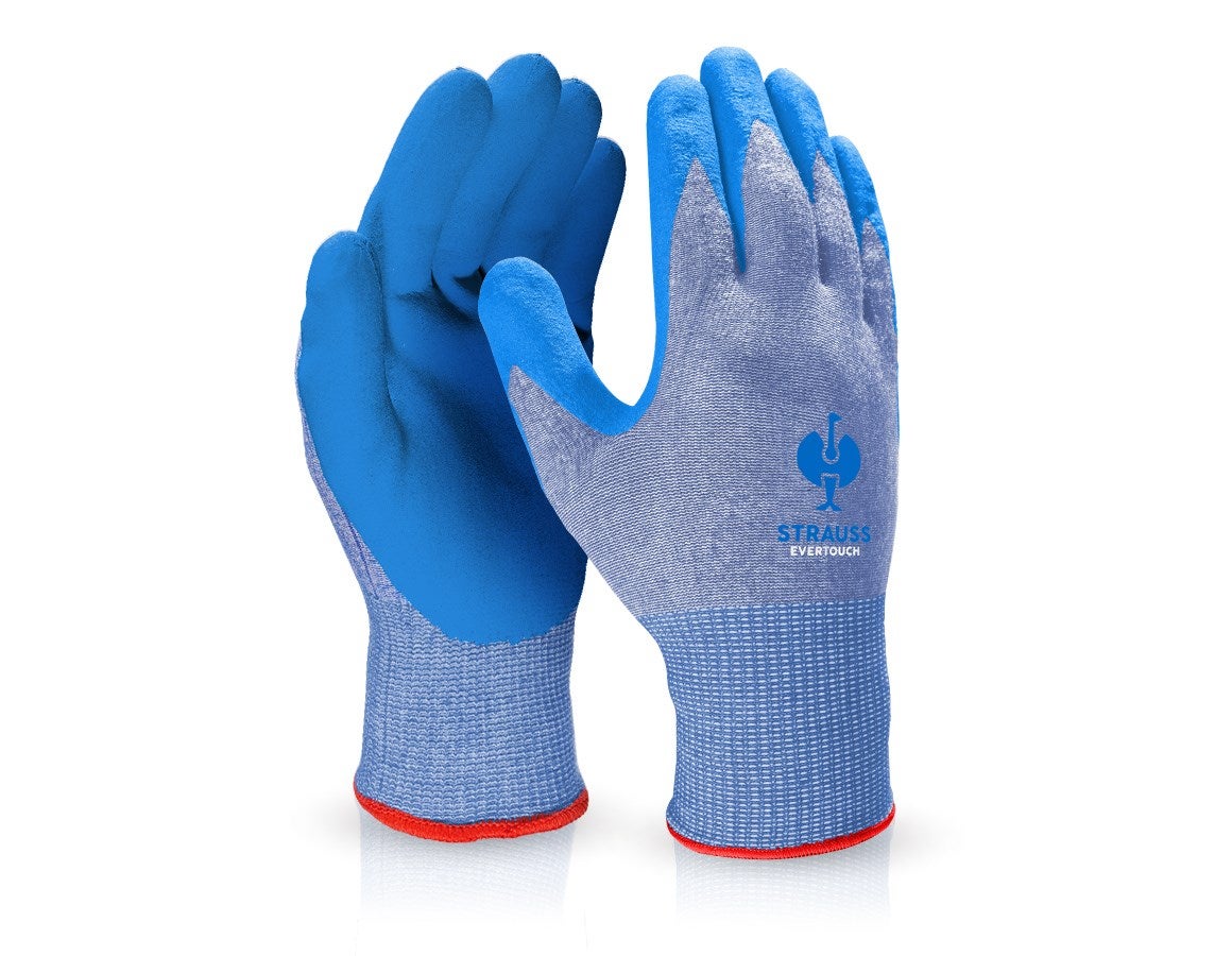 Primary image e.s. Nitrile foam gloves evertouch allseasons blue/lightblue-melange