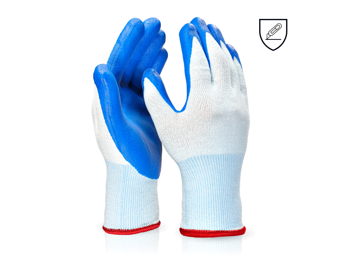 Primary image e.s. Nitrile gloves evertouch cut C blue/lightblue-melange