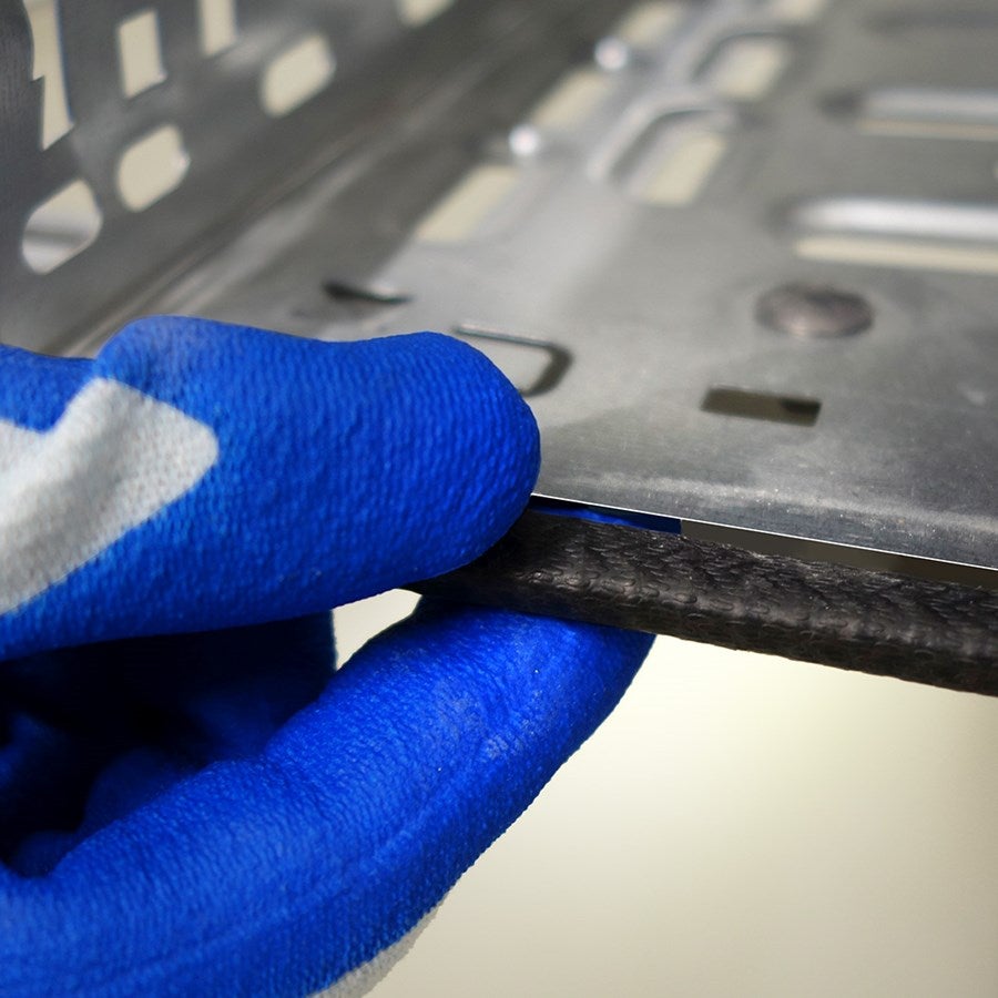 Detailed image e.s. Nitrile gloves evertouch cut blue/lightblue-melange