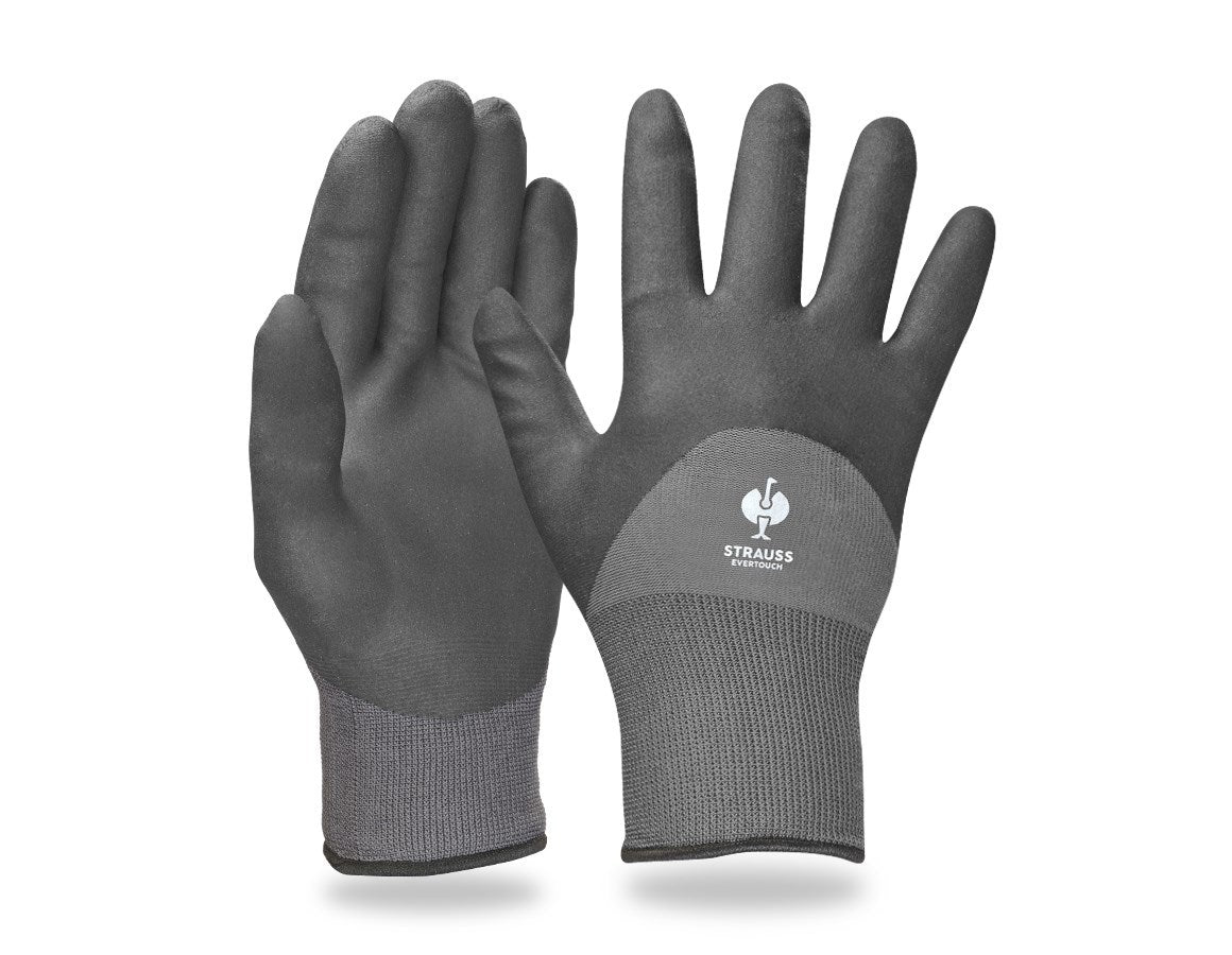 Primary image e.s. Nitrile foam gloves evertouch winter black/grey