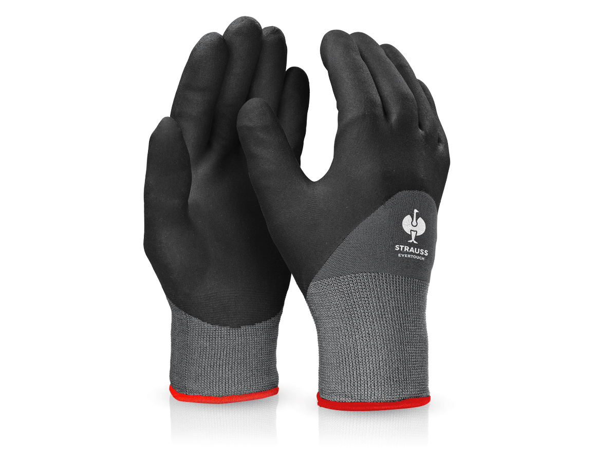 Primary image e.s. Nitrile foam gloves evertouch winter black/grey