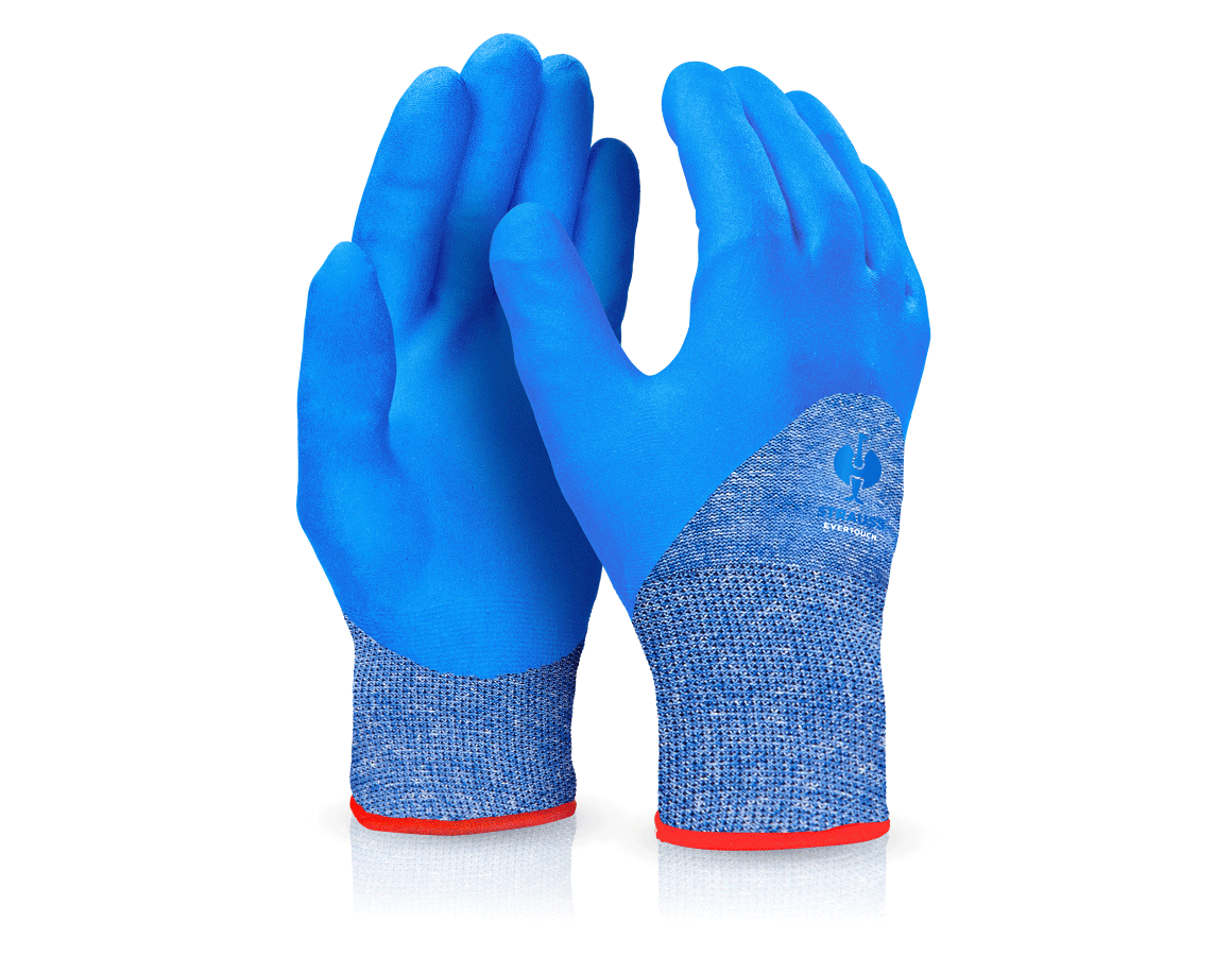 Primary image e.s. Nitrile foam gloves evertouch winter blue/navy-melange