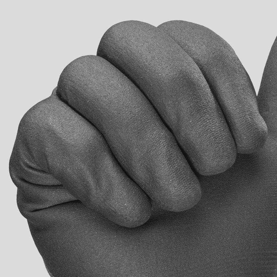 Detailed image e.s. Nitrile foam gloves evertouch winter black/grey
