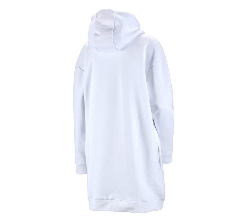 Secondary image e.s. Oversize hoody sweatshirt poly cotton, ladies white