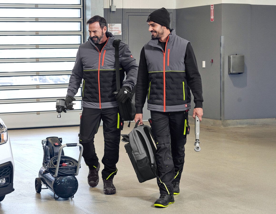 Additional image 2 e.s. Padded bodywarmer anthracite/black/high-vis orange/high-vis yellow