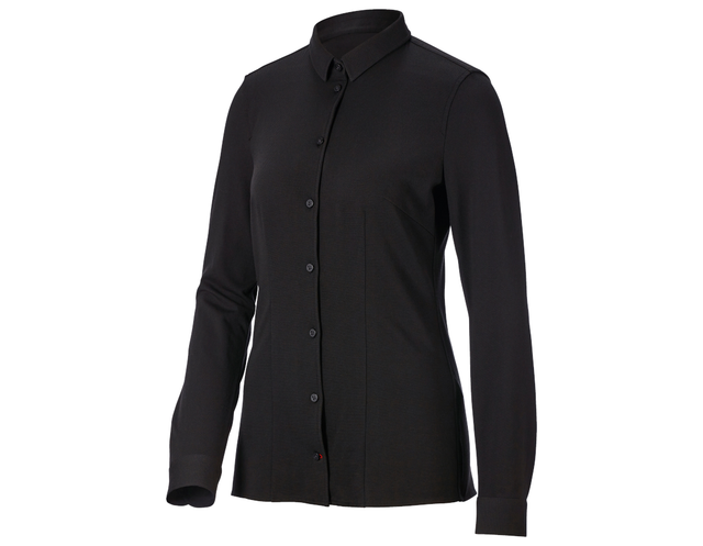 Primary image e.s. Piqué-Business Blouse black