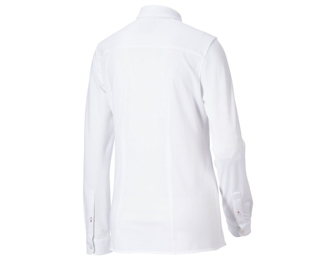 Secondary image e.s. Piqué-Business Blouse white