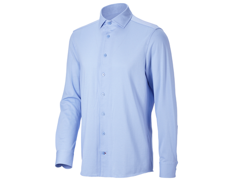 Primary image e.s. piqué-Business Shirt frostblue