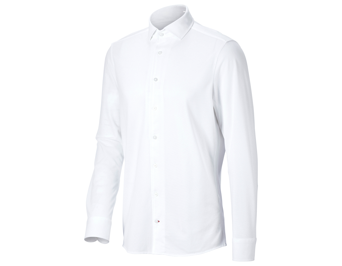 Primary image e.s. piqué-Business Shirt white