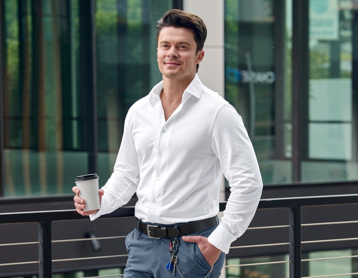 Additional image 1 e.s. piqué-Business Shirt white