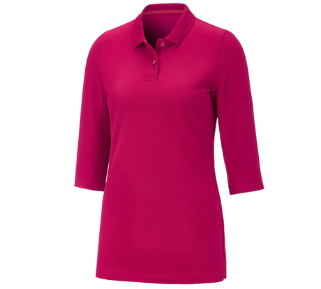 Primary image e.s. Pique-Polo 3/4-sleeve cotton stretch, ladies' berry