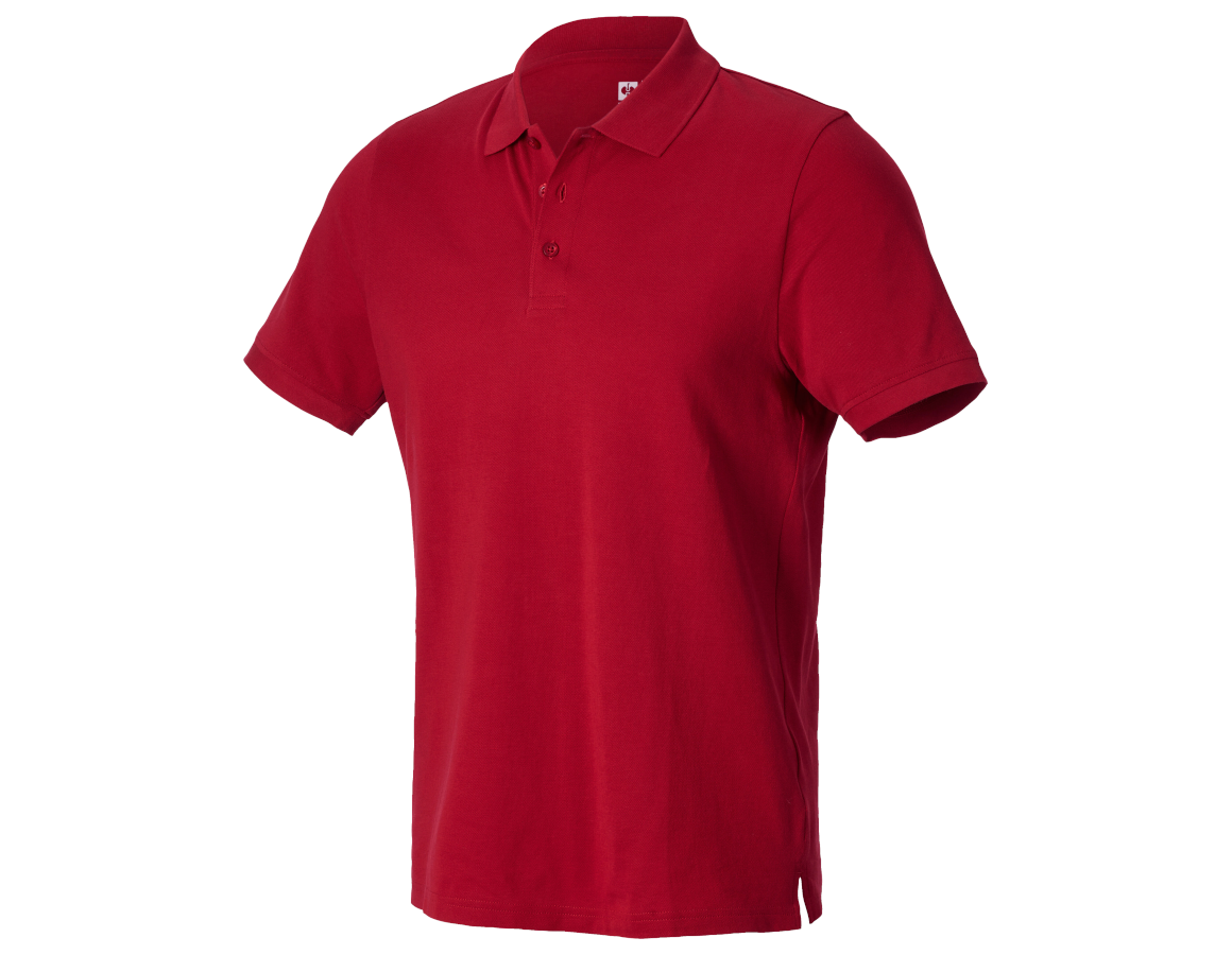 Primary image e.s. Piqué-Polo cotton light fiery red
