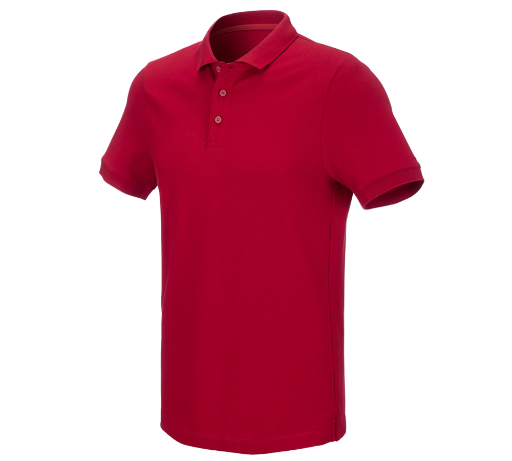 Primary image e.s. Pique-Polo cotton stretch fiery red