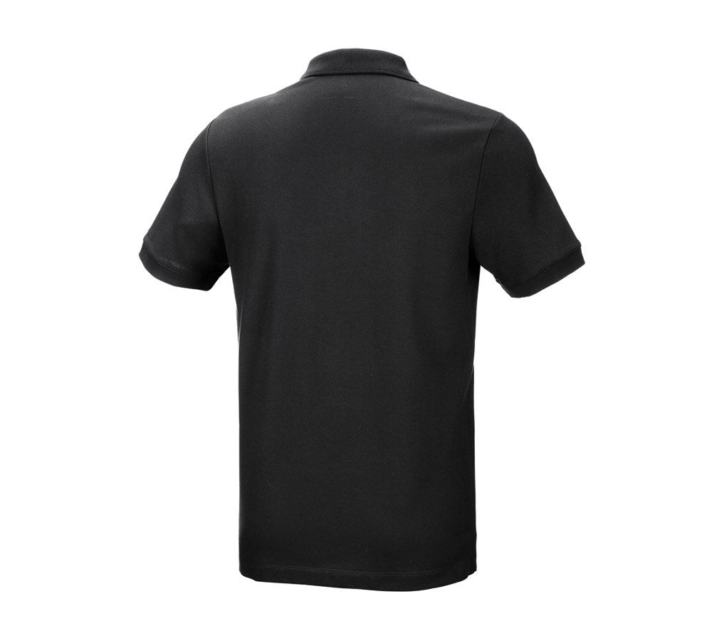 Secondary image e.s. Pique-Polo cotton stretch black