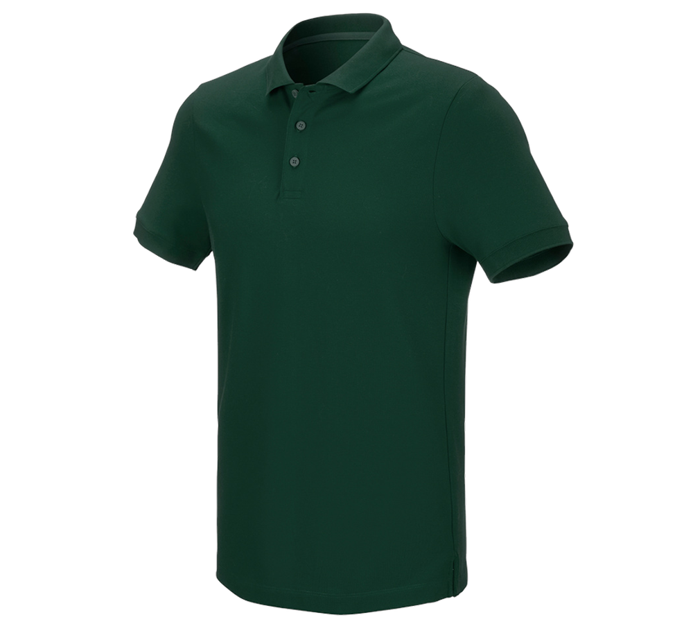 Primary image e.s. Pique-Polo cotton stretch green