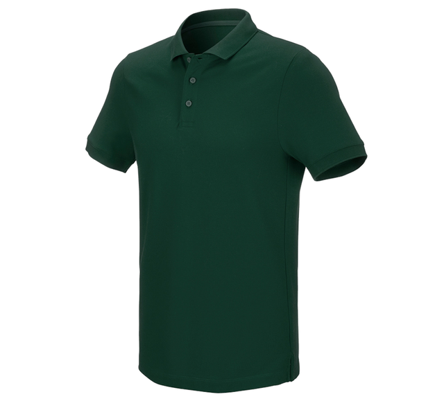 Primary image e.s. Pique-Polo cotton stretch green