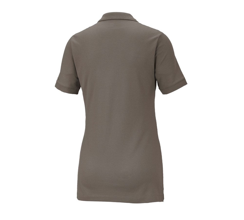 Secondary image e.s. Pique-Polo cotton stretch, ladies' stone