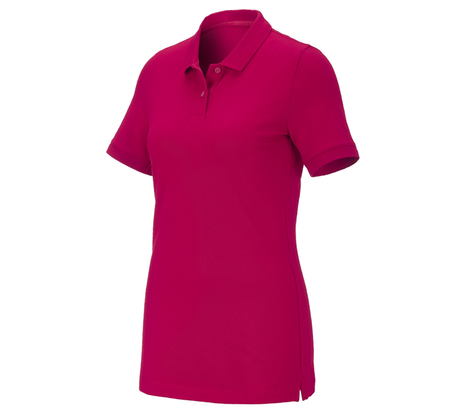 Primary image e.s. Pique-Polo cotton stretch, ladies' berry