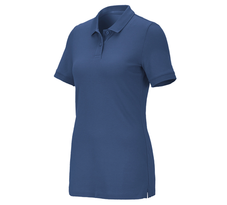 Primary image e.s. Pique-Polo cotton stretch, ladies' cobalt