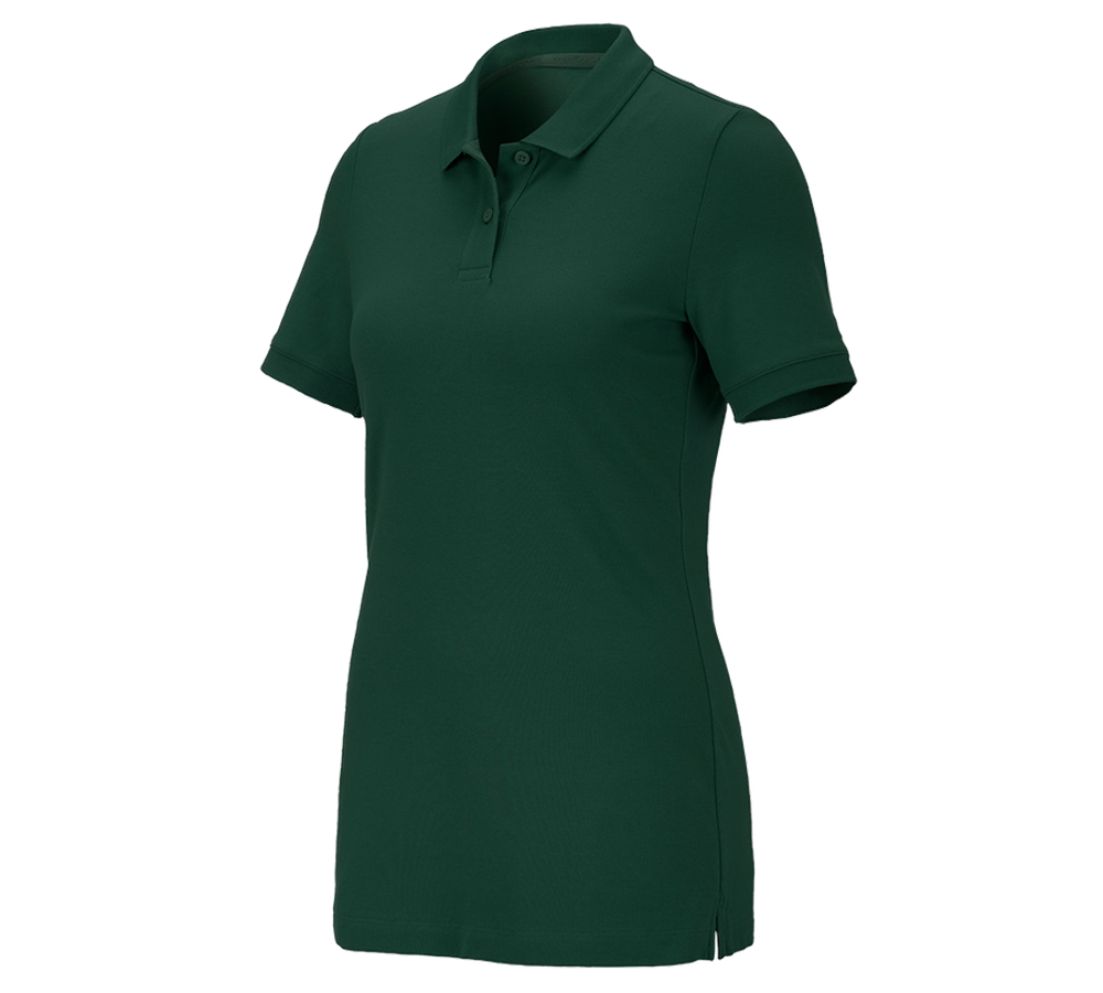 Primary image e.s. Pique-Polo cotton stretch, ladies' green