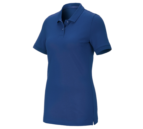 Primary image e.s. Pique-Polo cotton stretch, ladies' alkaliblue