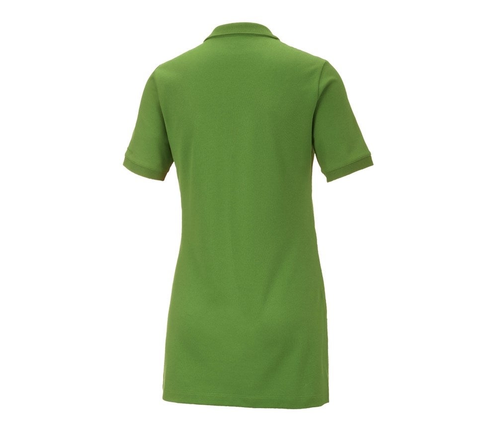 Secondary image e.s. Pique-Polo cotton stretch, ladies', long fit seagreen