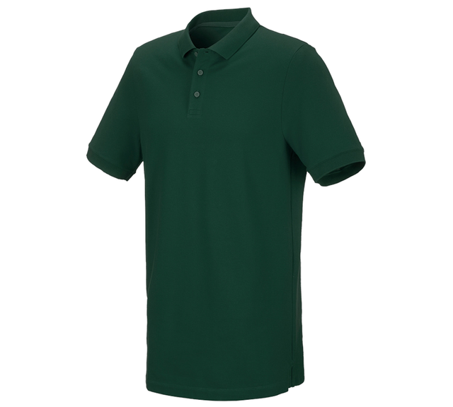 Primary image e.s. Piqué-Polo cotton stretch, long fit green